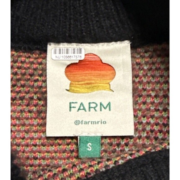 Farm Rio Small Sweater The Dance Multicolor Knit Balloon Sleeve Pullover Womens - Picture 4 of 8